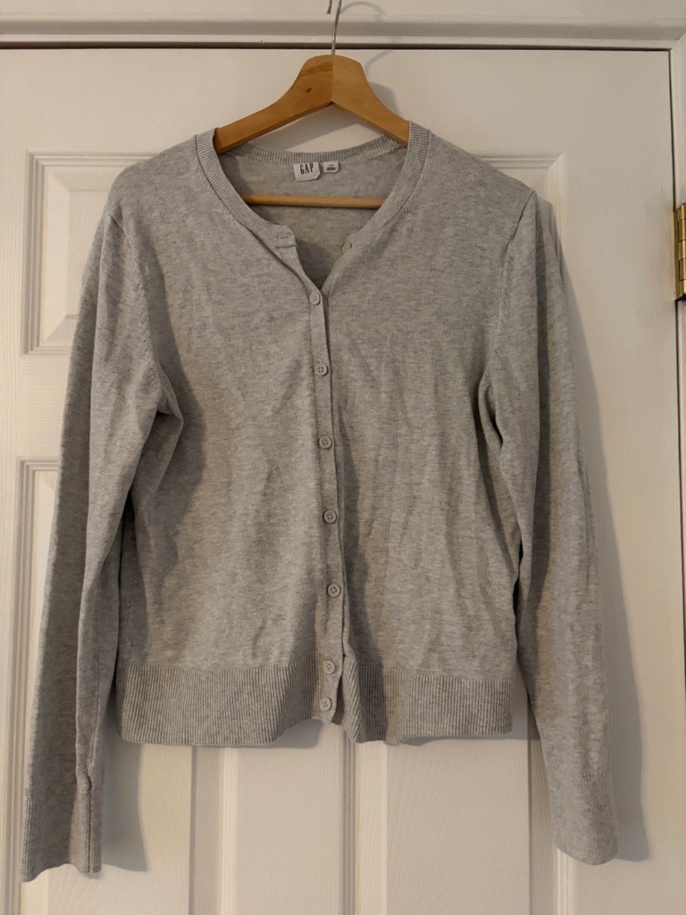 GAP Light Gray Button-Up Women's Cardigan